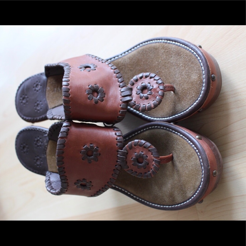 Jack Rogers Brown Wedges, size 9
